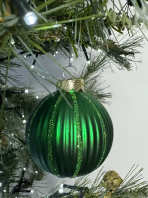 Boule de Noël : Boule, verre, 6 cm, vert