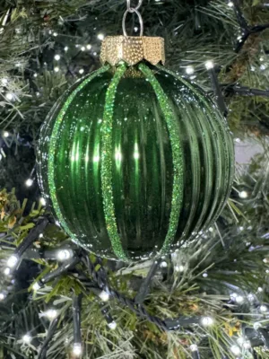 Boule de Noël : Boule, verre, 6 cm, vert