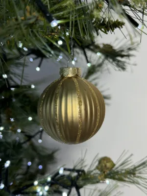 Boule de Noël : Boule, verre, 6 cm, doré