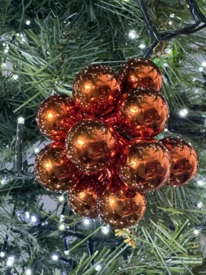 Boule florale : en verre orange 2 cm * 12 pieces