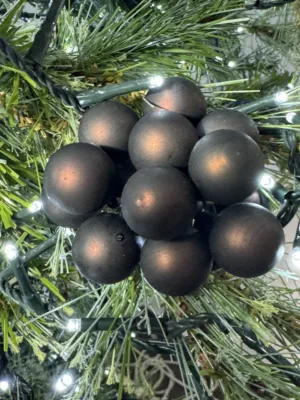 Boule florale : en verre châtain foncé, 2 cm * 12 pieces