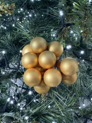 Boule florale : en verre Or mat, 2 cm * 12 pieces