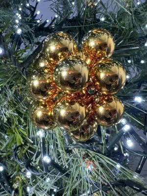 Boule florale : en verre Or inca, 2 cm * 12 pieces