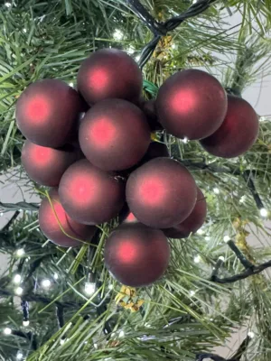 Boule florale : en verre pourpre mat, 2 cm * 12 pieces