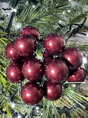 Boule florale : en verre pourpre lisse, 2 cm * 12 pieces