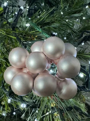 Boule florale : en verre magnolia mat, 2 cm * 12 pieces