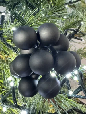 Boule florale : en verre noir mat, 2 cm * 12 pieces