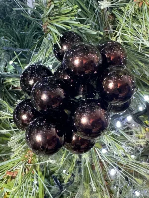 Boule florale : en verre marron, 2 cm * 12 pieces