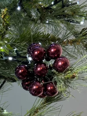 Boule florale : en verre bordeaux, 2 cm * 12 pieces