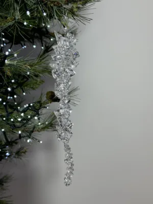Ornement de Noël : glaçon en acrylique de 22 cm