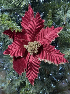 Ornement de Noël : Fleur décorative de Noël, D: 28 cm
