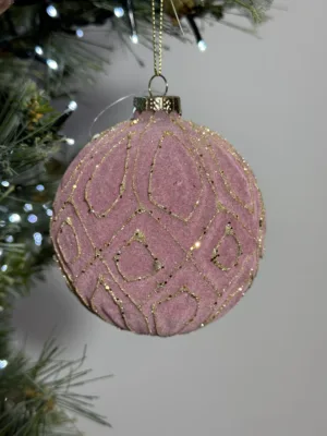 Boule de Noël : géométrique en papier vélin, verre, D-10 cm