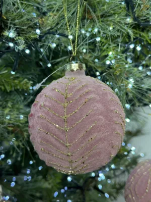 Boule de Noël : géométrique en papier vélin, verre, D-10 cm
