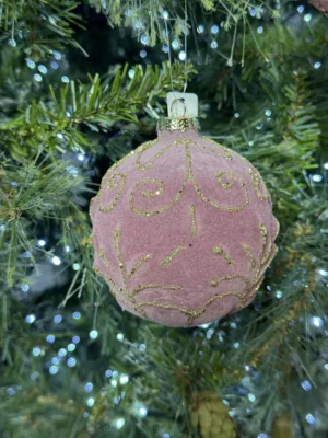 Boule de Noël : géométrique en papier vélin, verre, D-10 cm