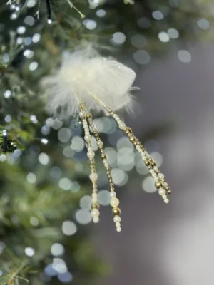 Branche décorative de Noël : Plume Étoilée, L: 40 cm