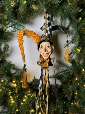 Ornement de Noël : Tête de lutin - 28 cm