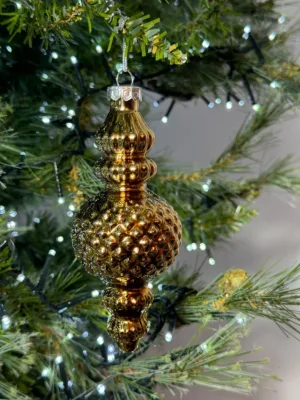 Ornement de Noël : Pendentif en verre, brun - 15 cm