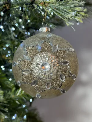 Boule de Noël :   en verre - D: 10 cm