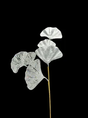 Branche décorative de Noël : Branche argentée – 50 cm
