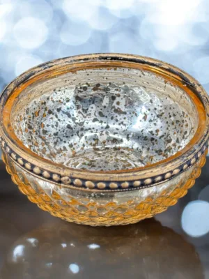 Objet de décoration: Bougeoir, un écrin lumineux et intemporel, D: 8 cm, H: 5 cm