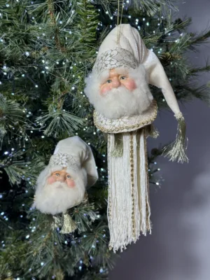 Ornement de Noël : La grande tête de Père Noël et sa petite version