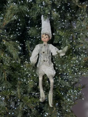 Jouet de Noël : elfe de Noël H: 55 cm