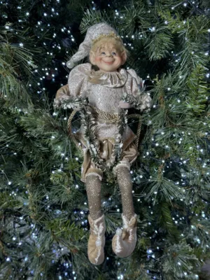 Jouet de Noël : elfe de Noël H: 53 cm