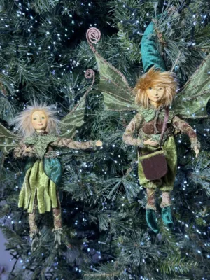 Jouet de Noël : paire de lutins magiques