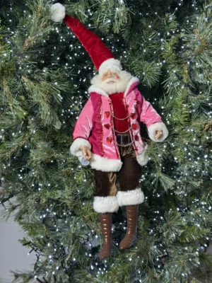 Jouet de Noël : Père Noël Festif, H: 60 cm