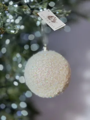 Boule de Noël :   boule de neige, D: 8 cm