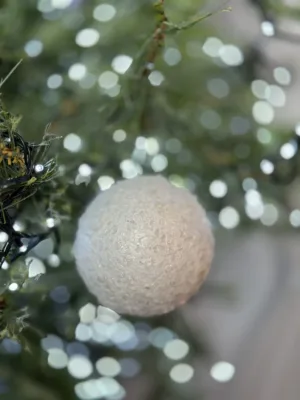 Boule de Noël :   boule de neige, D: 10 cm