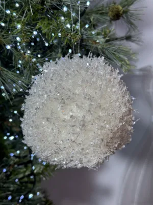 Boule de Noël :   boule de neige, D: 12 cm