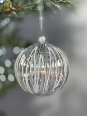 Boule de Noël : en verre, D: 10 cm