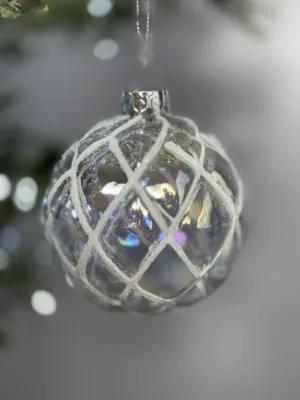 Boule de Noël : en verre, D: 7 cm