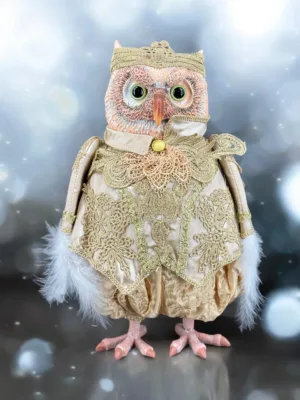 Jouet de Noël : Chouette anthropomorphique, H: 37 cm
