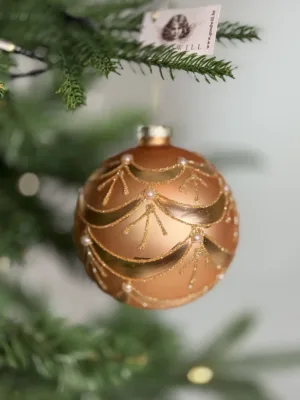 Boule de Noël : en verre, D: 10 cm