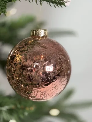 Boule de Noël : en verre, D: 10 cm