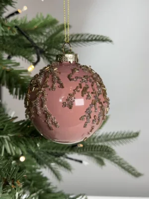 Boule de Noël : en verre, D: 8 cm