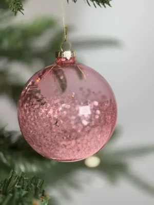 Boule de Noël : en verre, D: 10 cm
