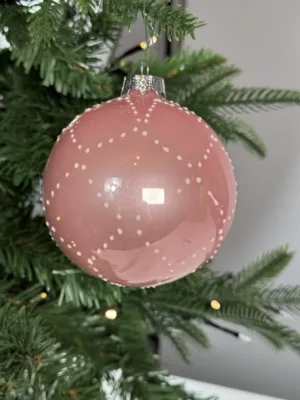 Boule de Noël : en verre, D: 10 cm