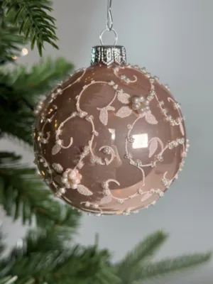 Boule de Noël : en verre, D: 8 cm