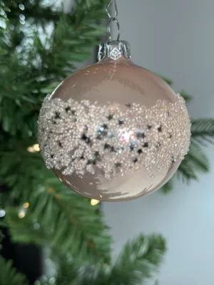 Boule de Noël : en verre, D: 6 cm