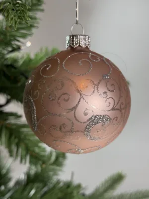 Boule de Noël : en verre, D: 8 cm