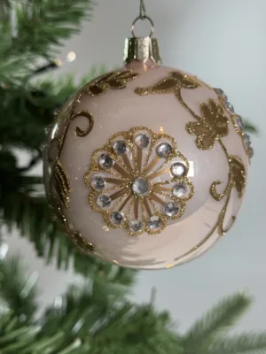 Boule de Noël : en verre, D: 8 cm