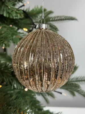 Boule de Noël : en verre,  D: 10 cm