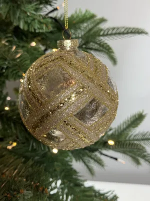 Boule de Noël : en verre,  D: 10 cm