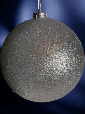 Boule de Noël : Display Argentée, D: 15 cm