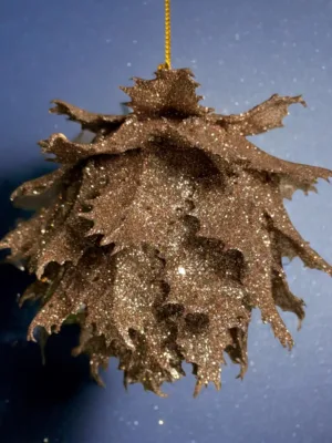 Ornement de Noël : Étoile Dorée, D: 10 cm