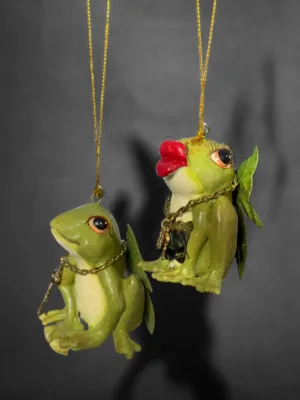 Ornement de Noël : Les grenouilles magiques