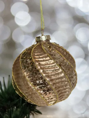 Boule de Noël : en verre,  D: 10 cm